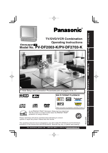 Mode d’emploi Panasonic PV-DF2003 Téléviseur