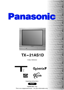 Handleiding Panasonic TX-21AS1D Televisie