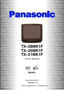 Manual Panasonic TX-25MK1F Television