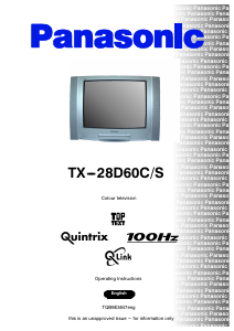 Bedienungsanleitung Panasonic TX-28D60CS Fernseher