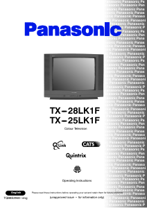 Manual Panasonic TX-28LK1F Television