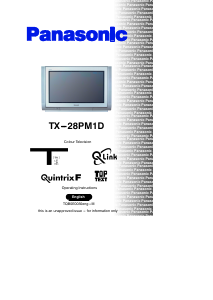 Manual Panasonic TX-28PM1D Television