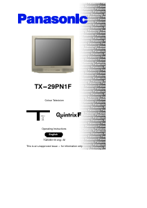 Bedienungsanleitung Panasonic TX-29PN1F Fernseher