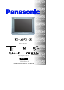 Manual Panasonic TX-29PX10D Television