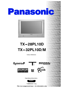 Bedienungsanleitung Panasonic TX-32PL1 Fernseher