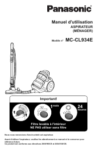 Mode d’emploi Panasonic MC-CL934 Aspirateur