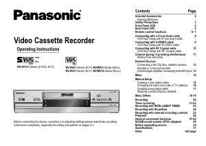 Manual Panasonic NV-HV61EG Video recorder