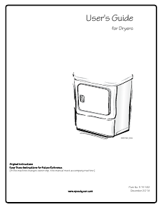 Manual Speed Queen ADEE8RGS173TW01 Dryer