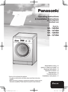 Manual Panasonic NA-127VB4 Washing Machine