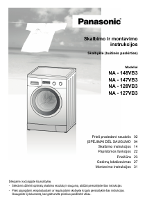 Vadovas Panasonic NA-128VB3 Skalbimo mašina