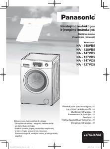 Vadovas Panasonic NA-128VB5 Skalbimo mašina