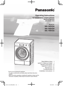 Manual Panasonic NA-140VG4 Washing Machine
