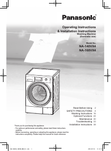Manual Panasonic NA-140VX4 Washing Machine
