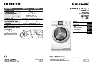 Brugsanvisning Panasonic NA-140ZS1 Vaskemaskine