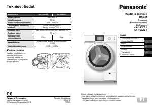 Käyttöohje Panasonic NA-140ZS1 Pesukone