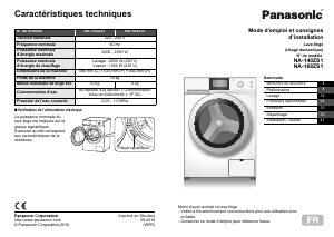 Mode d’emploi Panasonic NA-140ZS1 Lave-linge
