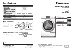 Handleiding Panasonic NA-148XR1 Wasmachine