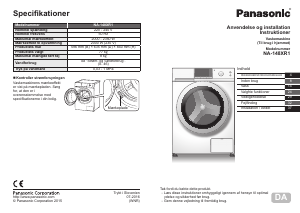 Brugsanvisning Panasonic NA-148XR1 Vaskemaskine