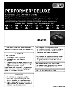 Manual de uso Weber Performer Deluxe Barbacoa