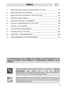 Manual de uso Smeg CS120-5 Cocina