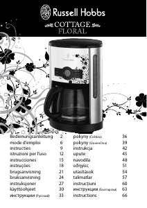 Handleiding Russell Hobbs 18514-56 Cottage Floral Digital Koffiezetapparaat