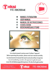 Manual Tokaï TTE-19K2004K LED Television