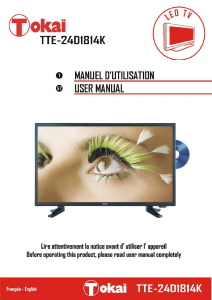 Handleiding Tokaï TTE-24D1814K LED televisie