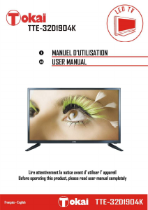 Handleiding Tokaï TTE-32D1904K LED televisie