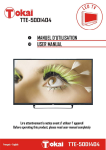 Manual Tokaï TTE-50D1404K LED Television