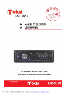 Handleiding Tokaï LAR-354B Autoradio