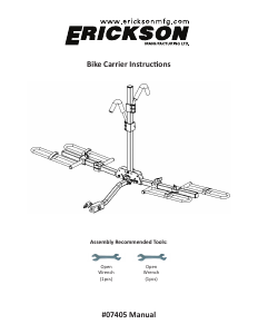 Manual Erickson 07405 Bicycle Carrier