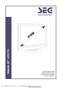 Bedienungsanleitung SEG Dakota LCD fernseher