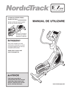 Manual NordicTrack E7 SV Bicicleta eliptica