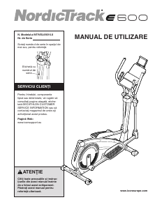 Manual NordicTrack E600 Bicicleta eliptica