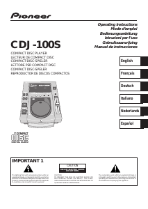 Manual de uso Pioneer CDJ-100S Reproductor de CD