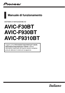 Manuale Pioneer AVIC-F30BT Navigatore per auto