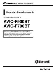 Manuale Pioneer AVIC-F700BT Navigatore per auto
