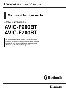 Manuale Pioneer AVIC-F900BT Navigatore per auto