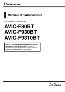 Manuale Pioneer AVIC-F930BT Navigatore per auto