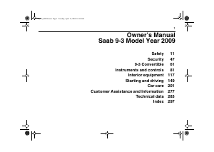 Manual Saab 9-3 (2009)