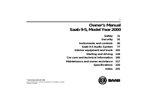 Handleiding Saab 9-5 (2000)