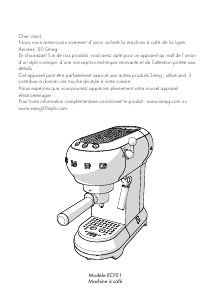 Manual de uso Smeg ECF01BLEU Máquina de café espresso