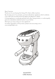 Manual Smeg ECF01PKEU Espresso Machine