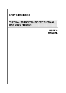 Handleiding Kroy K4452 Labelprinter