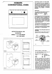 Manual Homark 02-711000 Oven