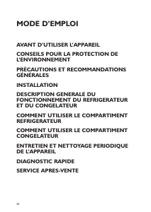 Mode d’emploi Smeg CR325ANF Réfrigérateur combiné