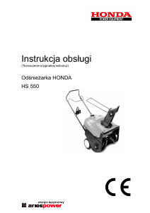 Instrukcja Honda HS550 Odśnieżarka