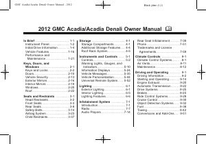 Manual GMC Acadia (2012)