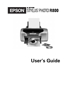 Manual Epson Stylus Photo R800 Printer