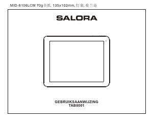 Handleiding Salora TAB8001 Tablet